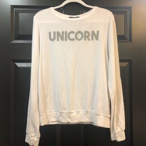 White Unicorn Wildfox Sweatshirt